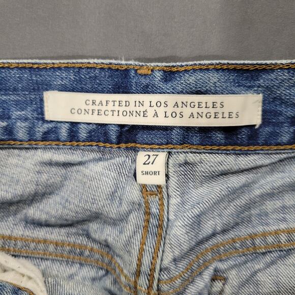 Banana Republic Jeans Womens 27 Short White Oak Cone Selvedge Blue Denim USA - Picture 3 of 11